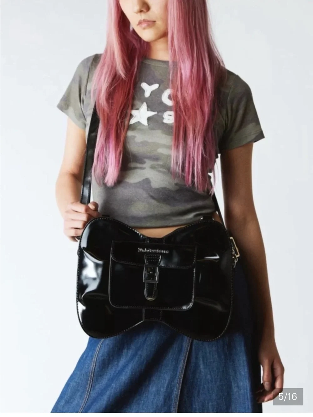 Dr. Martens Vegan Black Bow Shoulder Bag or Backpack